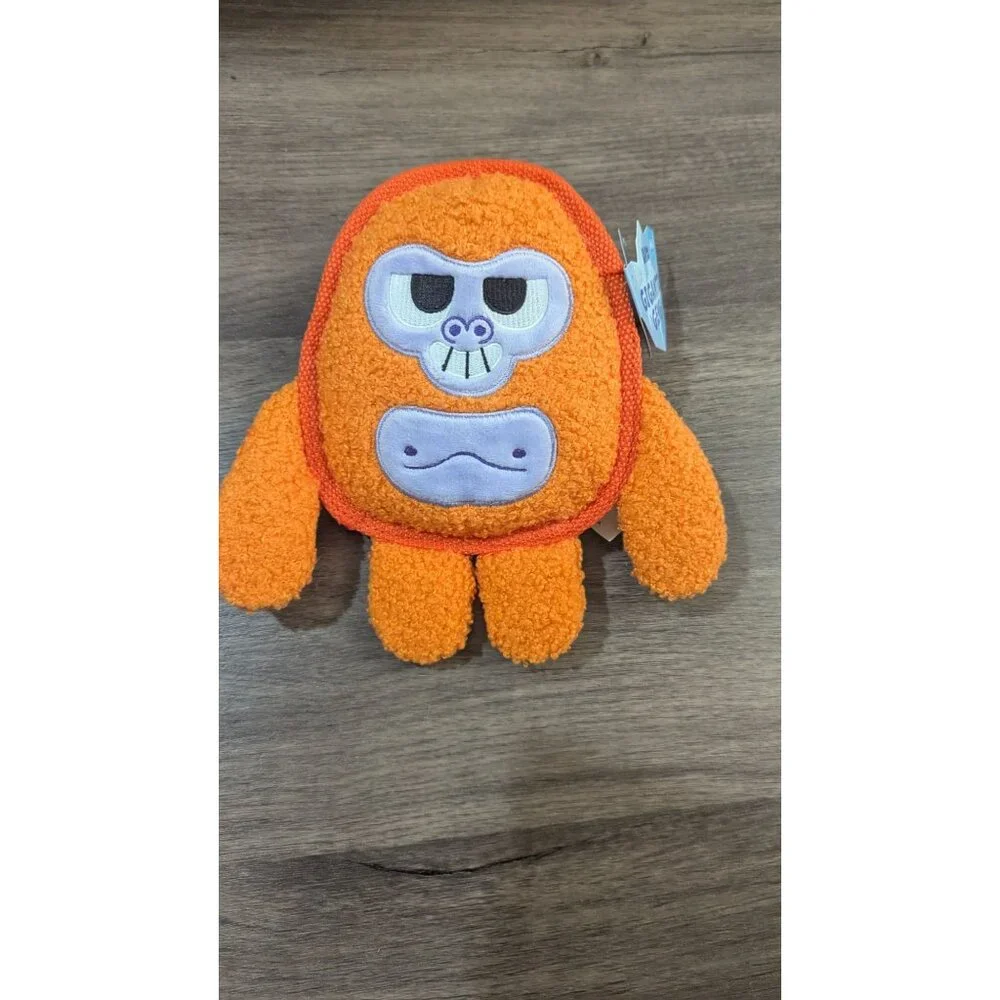 Bark Box Giganto Gene Plush Dog Toy M-L Bright Orange Soft & Durable New‎